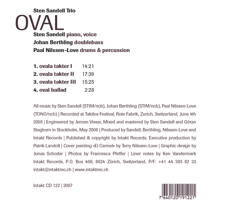 122: STEN SANDELL TRIO. Oval