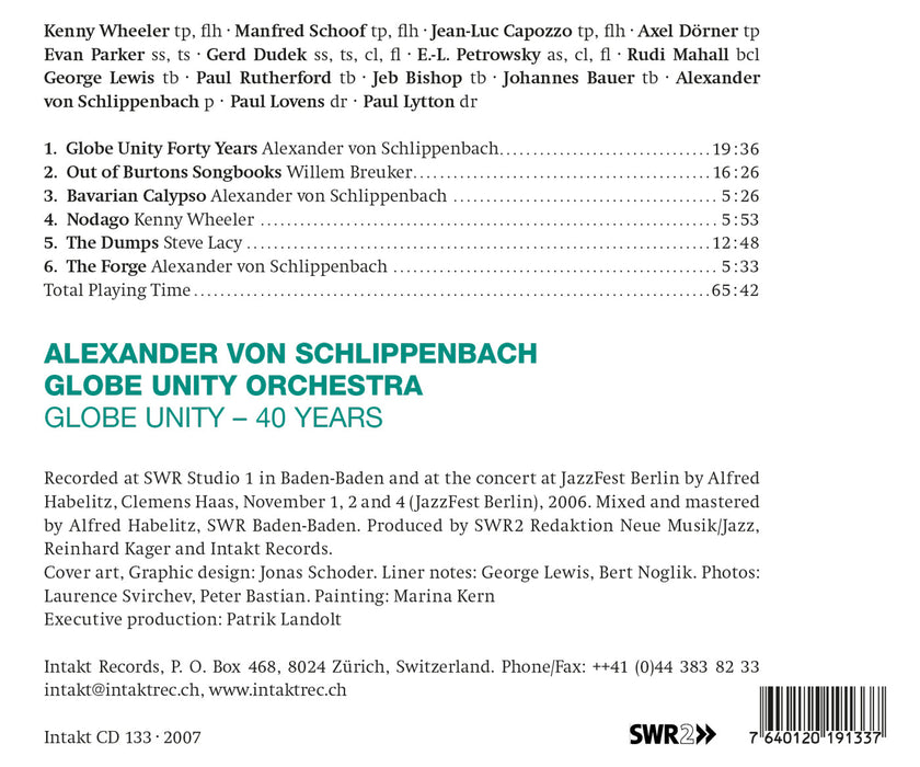 133: ALEXANDER VON SCHLIPPENBACH - GLOBE UNITY ORCHESTRA. Globe Unity 40 Years
