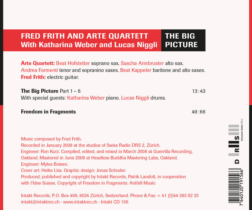 156-FRED FRITH AND ARTE QUARTETT WITH LUCAS NIGGLI – KATHARINA WEBER. The Big Picture