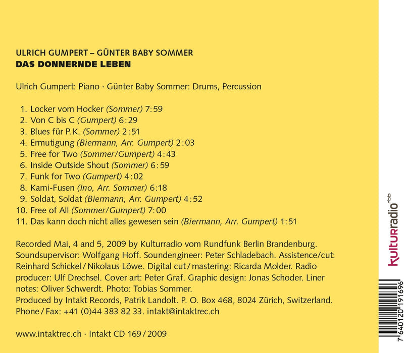 169: ULRICH GUMPERT – GÜNTER BABY SOMMER. Das Donnernde Leben