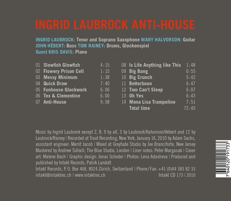 173: INGRID LAUBROCK. Anti-House