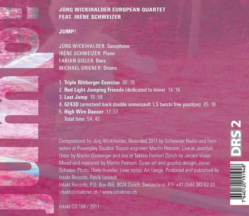 194: JÜRG WICKIHALDER EUROPEAN QUARTET – IRÈNE SCHWEIZER. Jump!