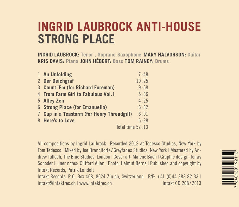 208: INGRID LAUBROCK ANTI HOUSE. Strong Place