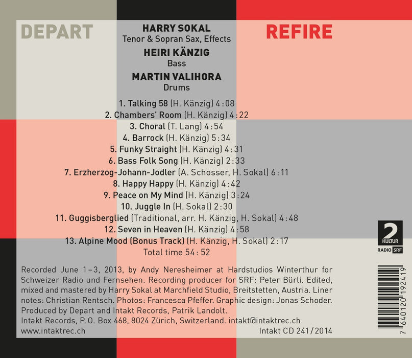 241: DEPART – HARRY SOKAL – HEIRI KÄNZIG – MARTIN VALIHORA. Refire