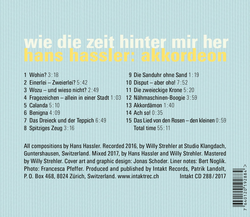 288: HANS HASSLER. Wie Die Zeit Hinter Mir Her