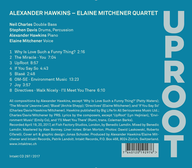 297: ALEXANDER HAWKINS – ELAINE MITCHENER – QUARTET. Uproot