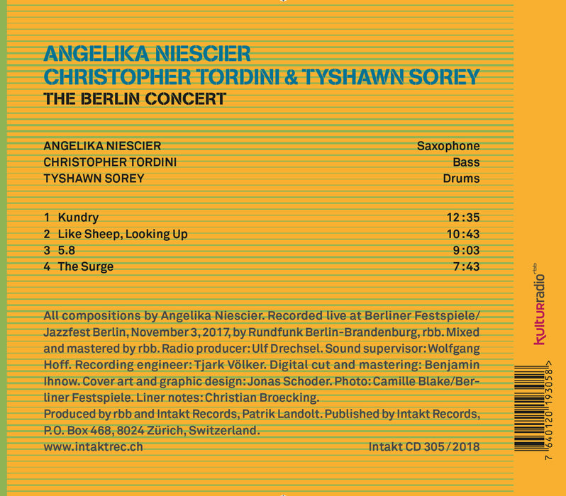 305: ANGELIKA NIESCIER TRIO. The Berlin Concert
