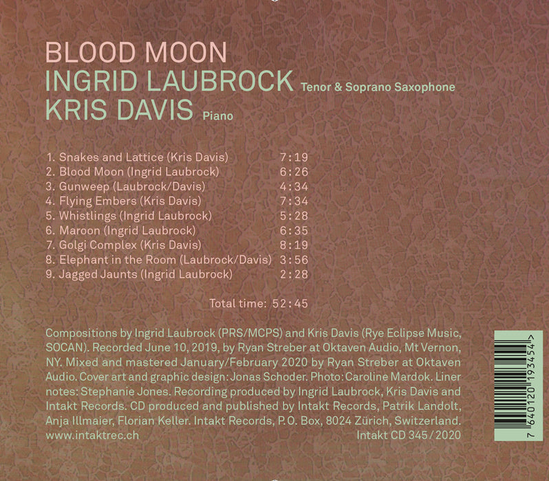 345:INGRID LAUBROCK – KRIS DAVIS. Blood Moon