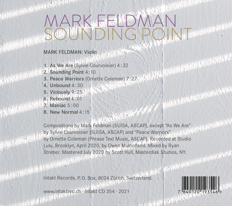 354: MARK FELDMAN. Sounding Point