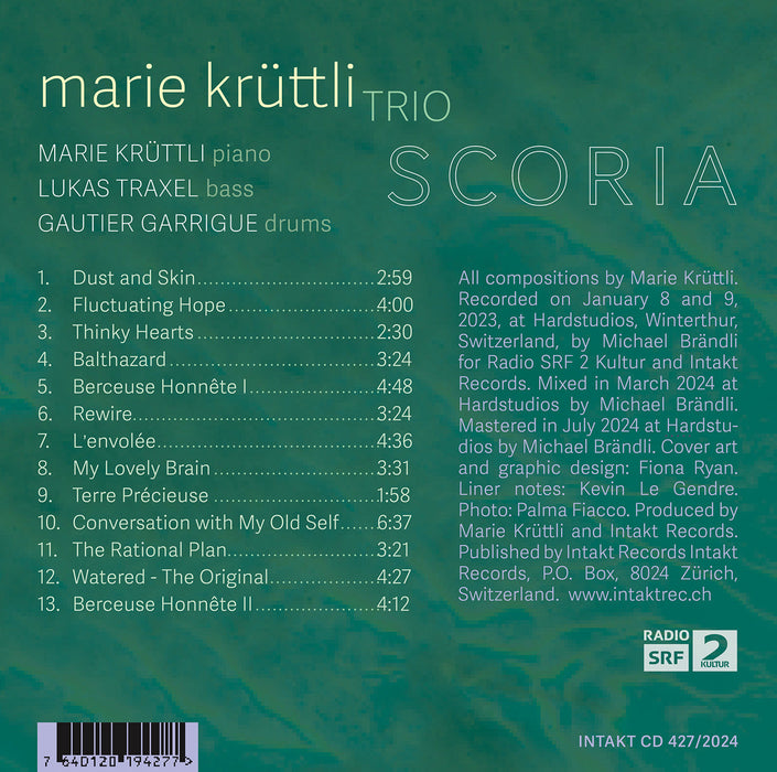 427: MARIE KRÜTTLI TRIO with LUKAS TRAXEL and GAUTIER GARRIGUE. Scoria