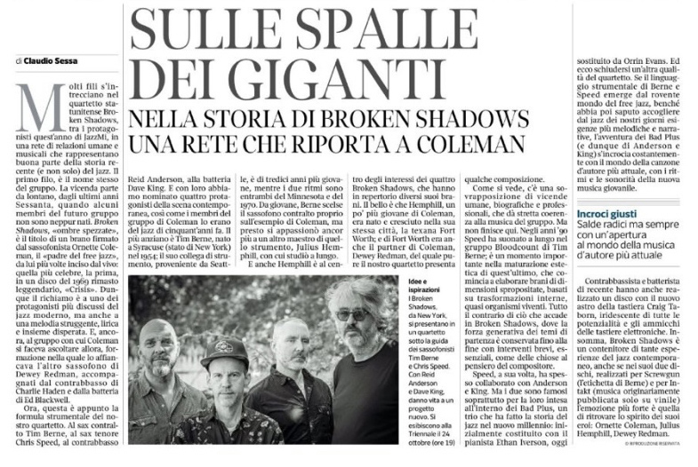 Claudio Sessa, Corriere della Sera, Oct 13 2021 (IT)