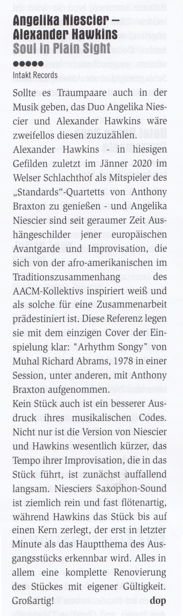 Achim Doppler, Concerto Magazine, Okt/Nov 2021 (DE)
