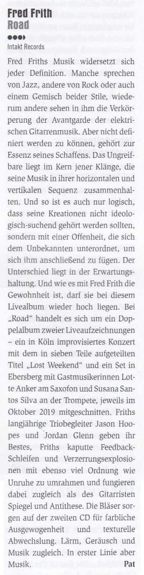 Pat Youngspiel, Concerto Magazine, Dec 2021 (DE)