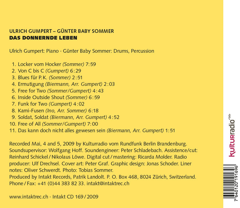 169: ULRICH GUMPERT – GÜNTER BABY SOMMER. Das Donnernde Leben