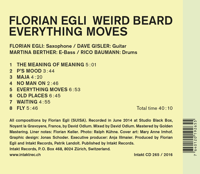 265: FLORIAN EGLI – WEIRD BEARD.  Everything Moves
