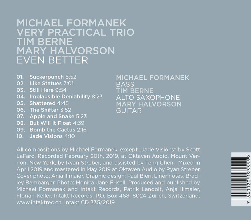 335: MICHAEL FORMANEK VERY PRACTICAL TRIO. Evan Better