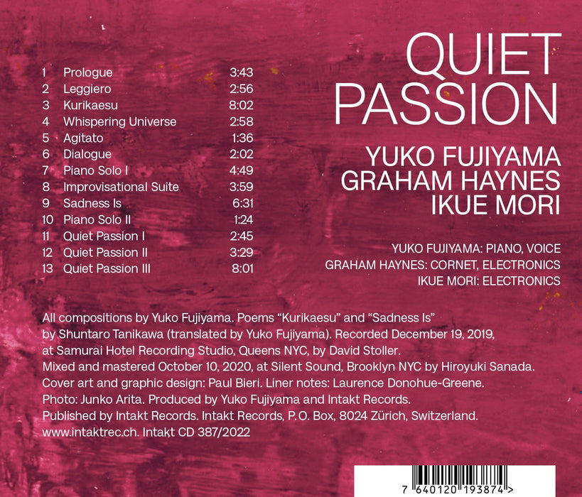 387: YUKO FUJIYAMA – GRAHAM HAYNES – IKUE MORI.
Quiet Passion