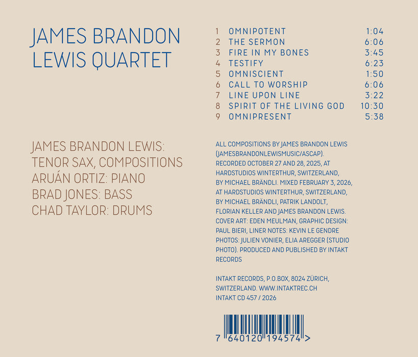 457: JAMES BRANDON LEWIS QUARTET. Omni