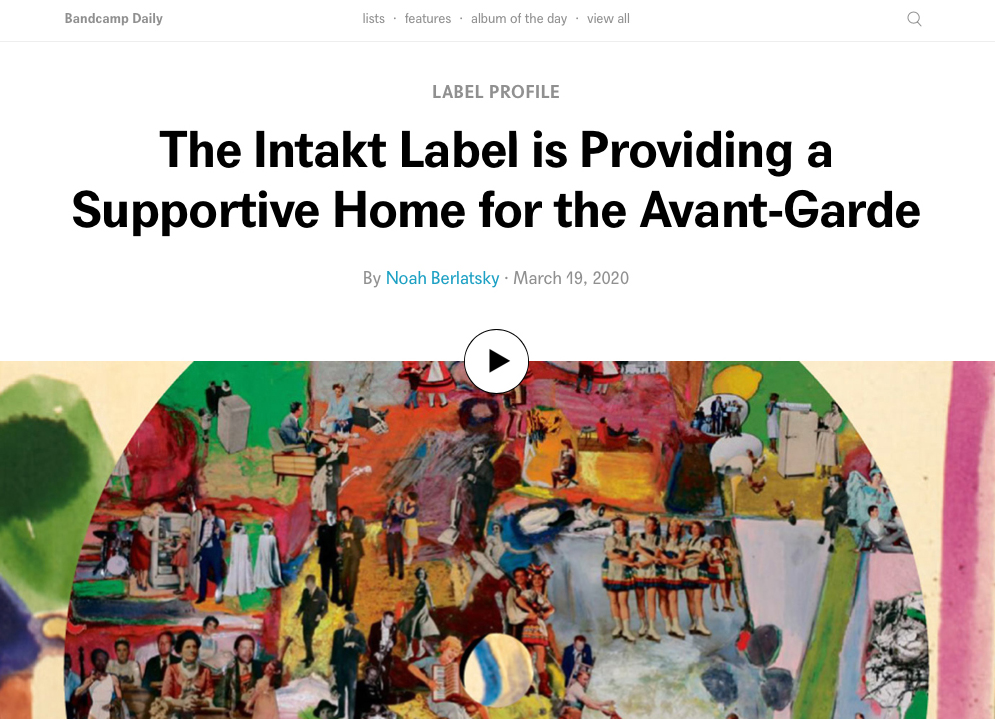 Intakt Records portrait on Bandcamp