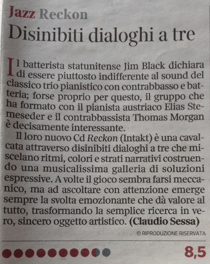 Claudio Sessa, Corriere della Sera, Jan 9 2020 (IT)