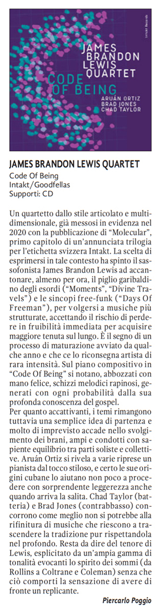 Piercarlo Poggio, Audioreview Magazine, Nov 2021 (IT)